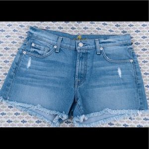 7 For all Mankind cut off denim shorts